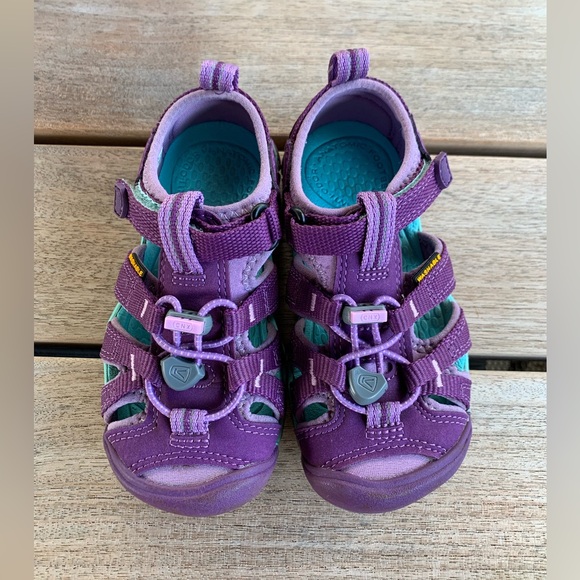 KEEN SEACAMP II CNX unisex KIDS/Toddler 10 - Majesty/Tibetan Stone  *LIKE NEW* - Picture 4 of 7